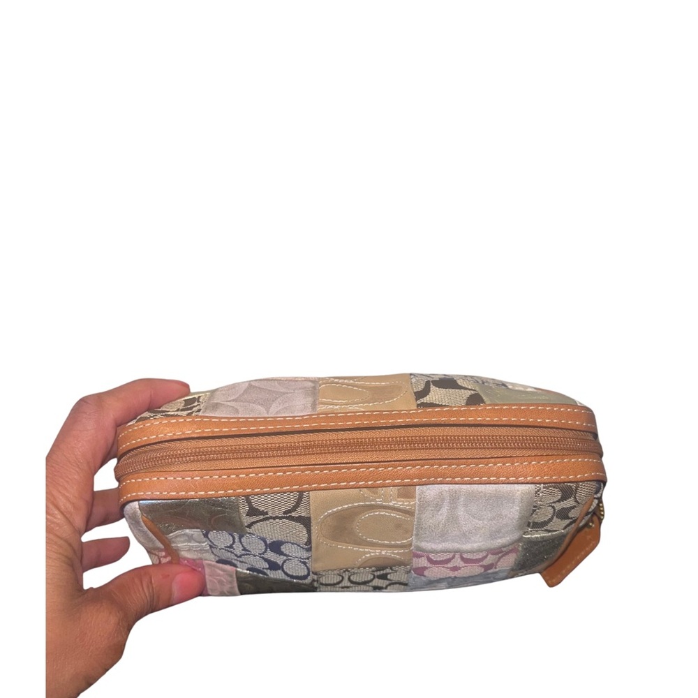 Coach Signature Patchwork Cosmetic Bag/Pouch - Picture 6 of 13